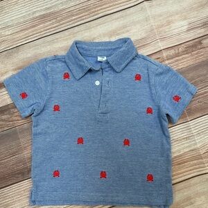 Janie and Jack boys collared chambray crab shirt size 3